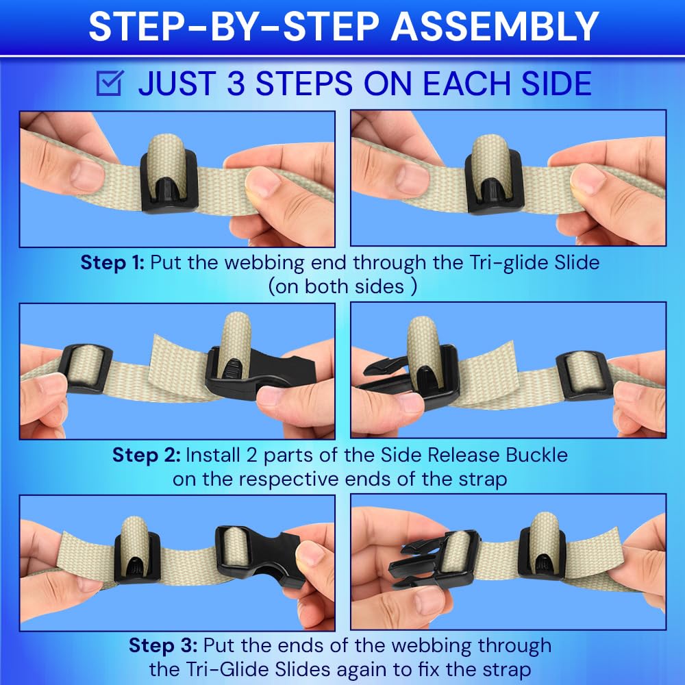 1" Buckles & Strap Kit – Cream – 6 Yards - image 7