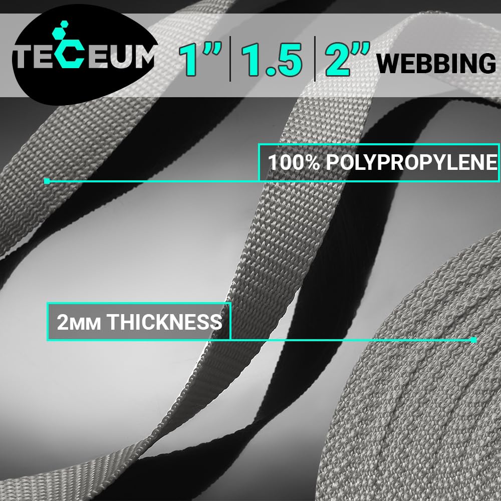 1 Inch Webbing – Light Gray – 10 Yards - image 2