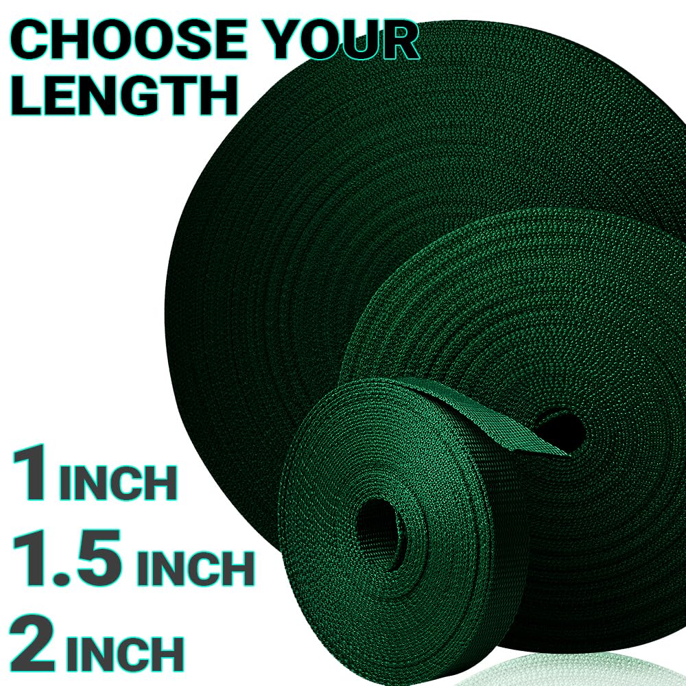 1.5" Inch Webbing – Dark Green – 10 Yards - image 9