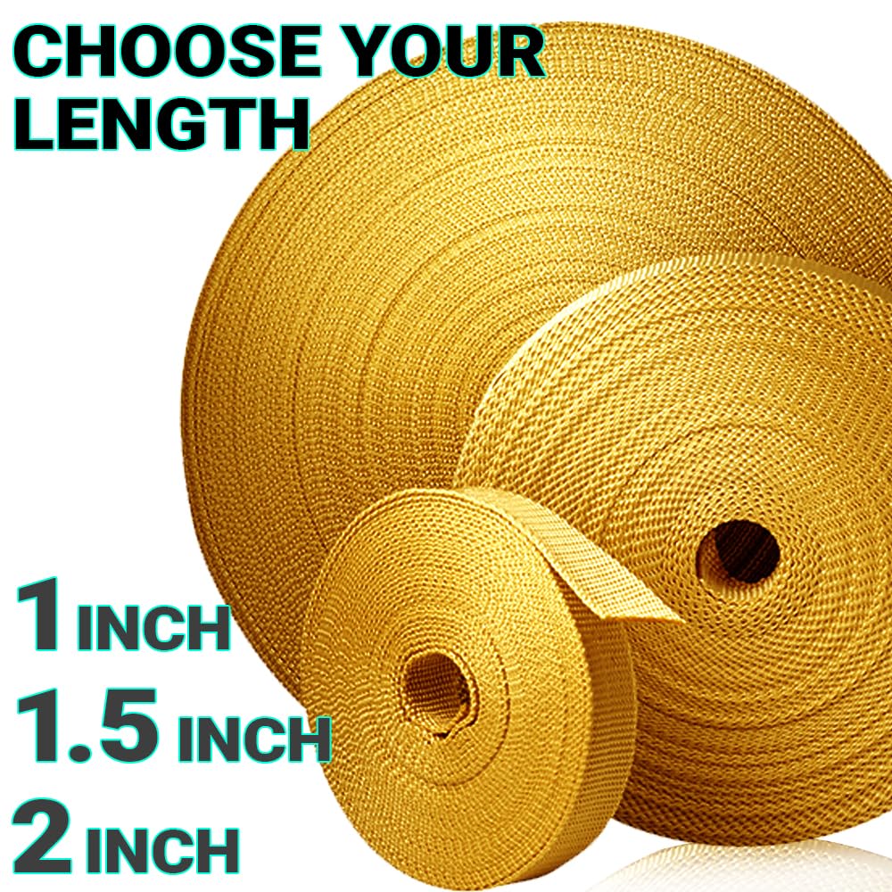 2" Inch Webbing – Gold (new) – 50 Yards - image 9