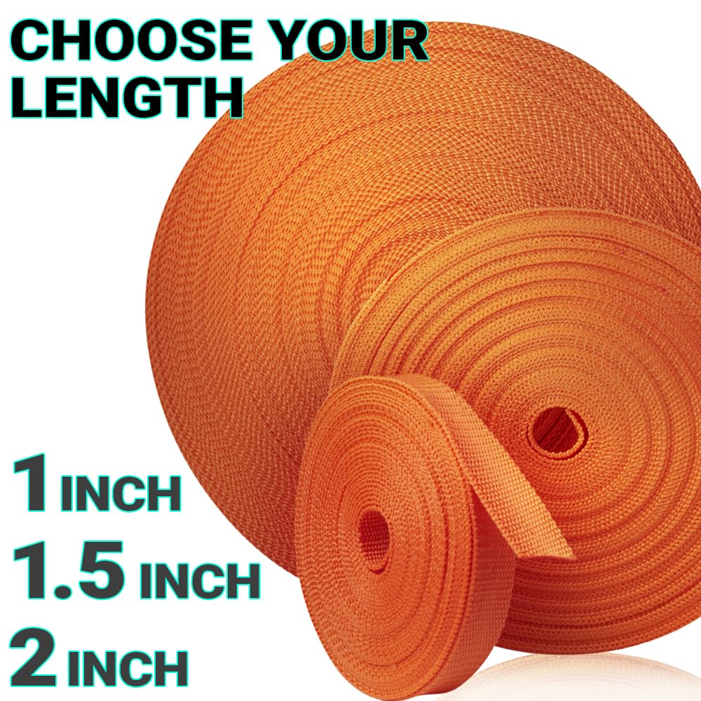 1.5" Inch Webbing – Orange – 10 Yards - image 9