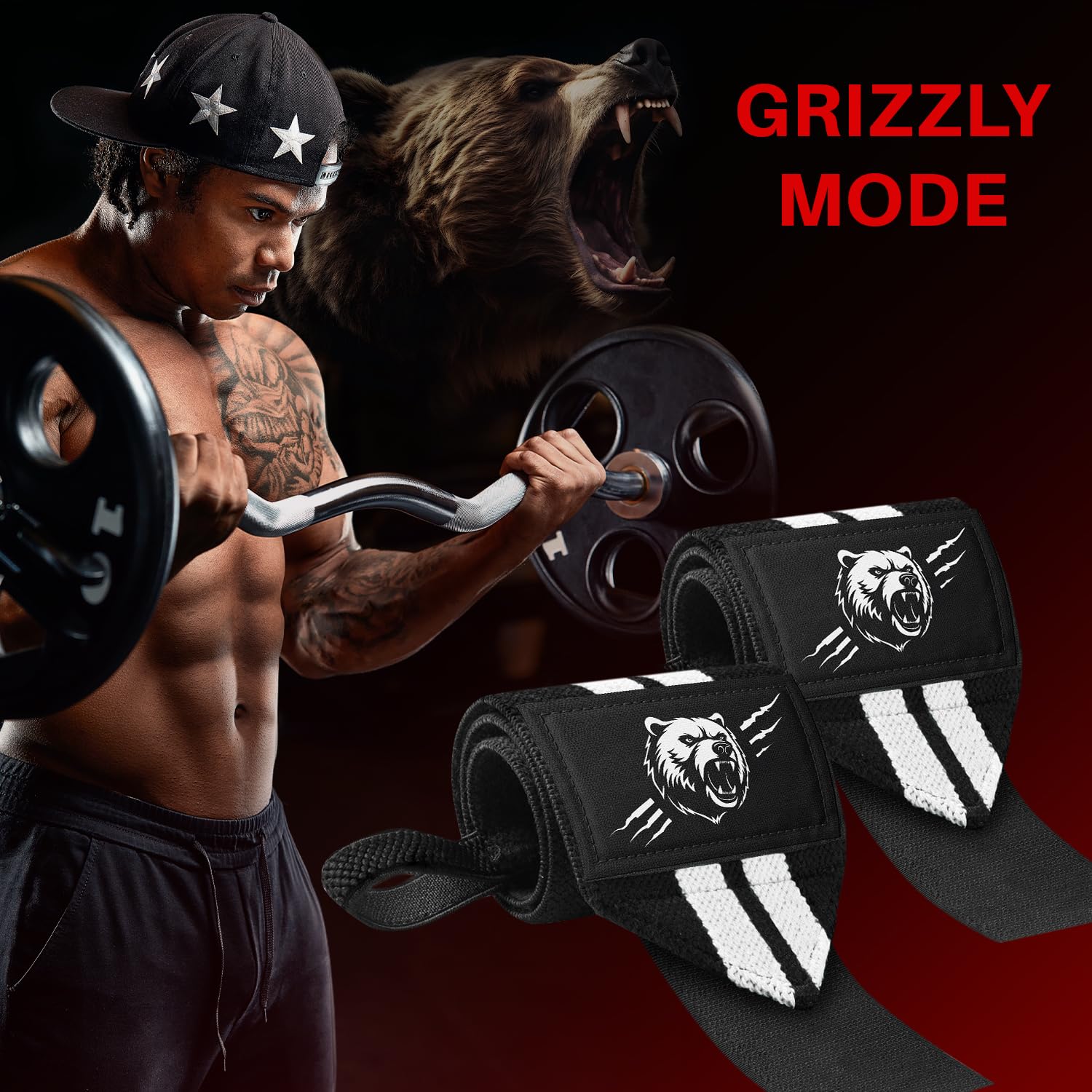 Wrist Wraps – Grizzly – Black and White – 12 - image 4
