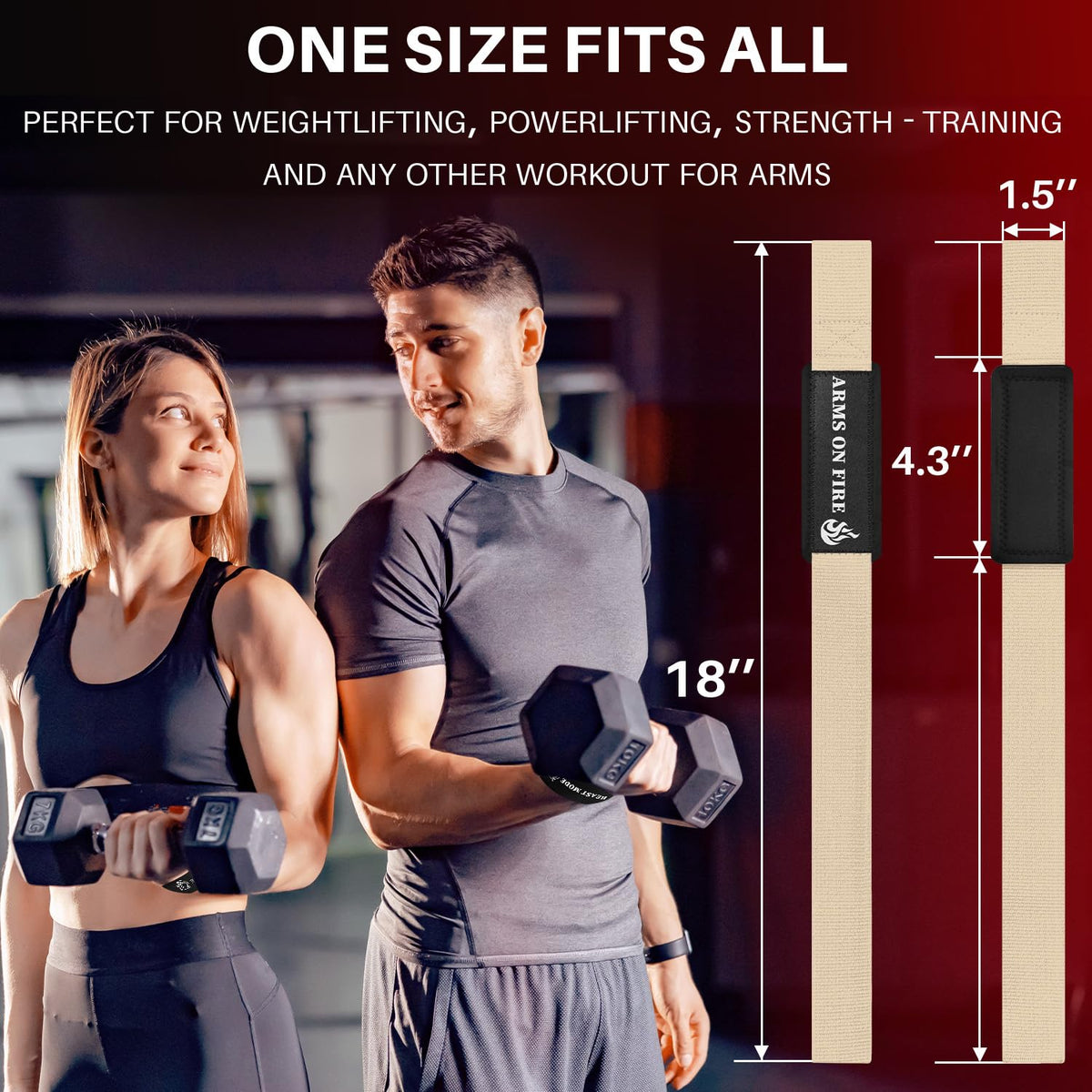 Wrist Straps – Arms on Fire – Beige - image 5