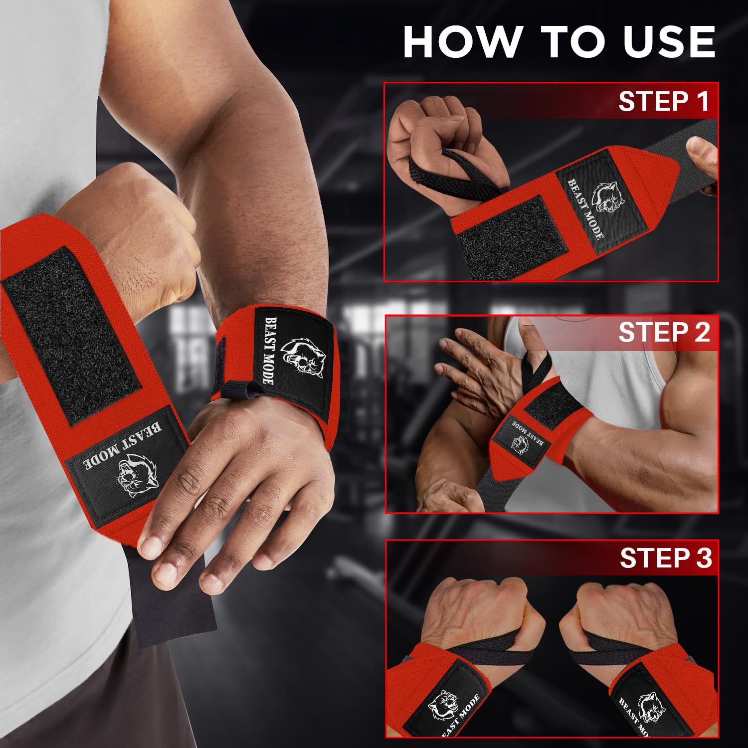 Wrist Wraps – Arms on Fire – Red – 18 - image 8