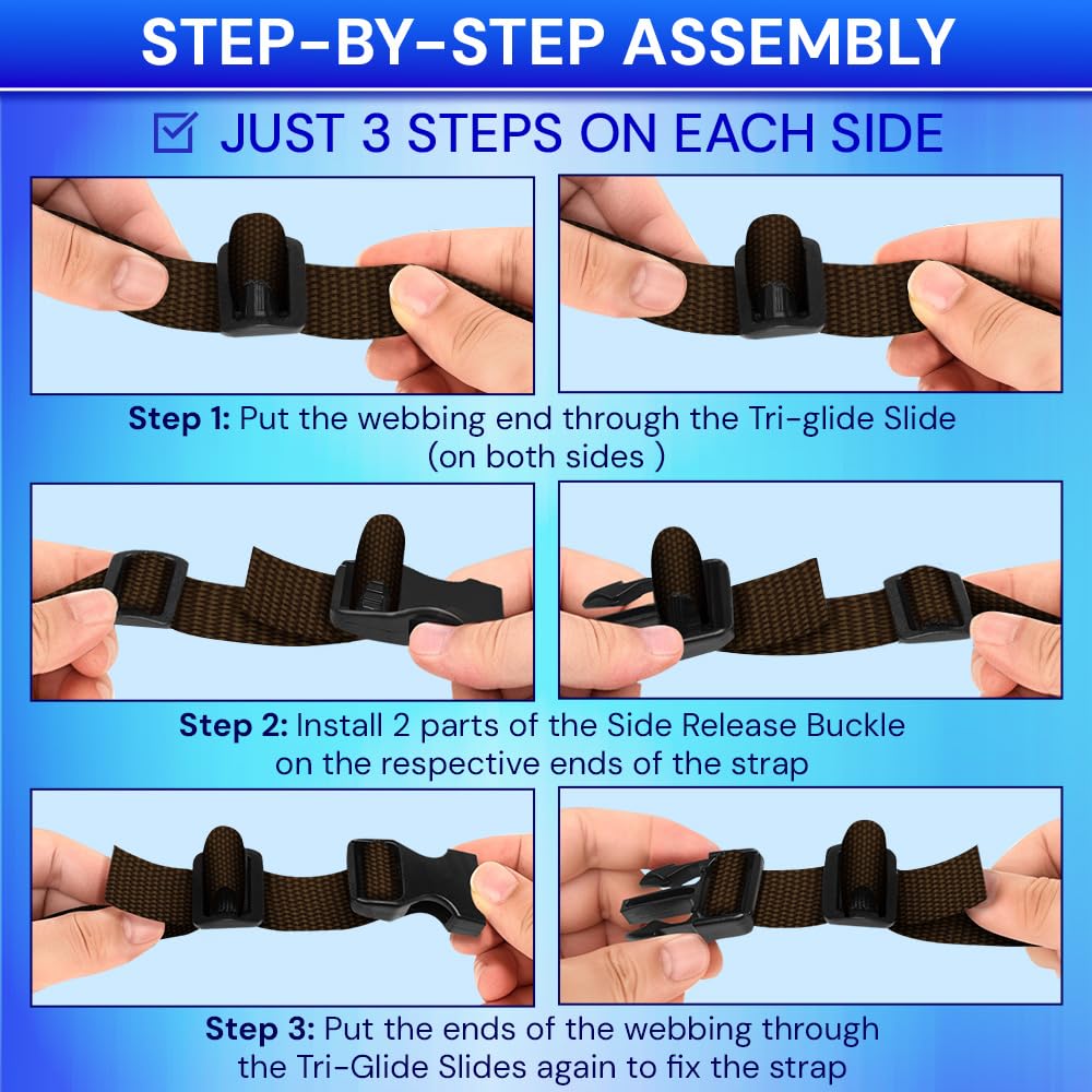 3/4" Buckles & Strap Kit – Brown – 6 Yards - image 7