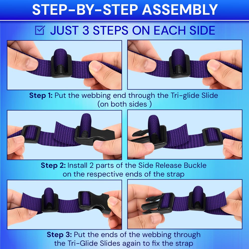 1" Buckles & Strap Kit – Dark Purple – 6 Yards - image 7