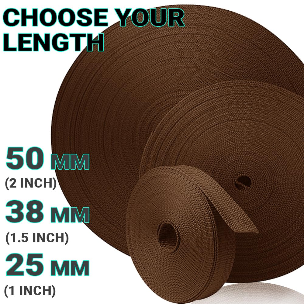 2" Inch Webbing – Brown – 10 Yards - image 9