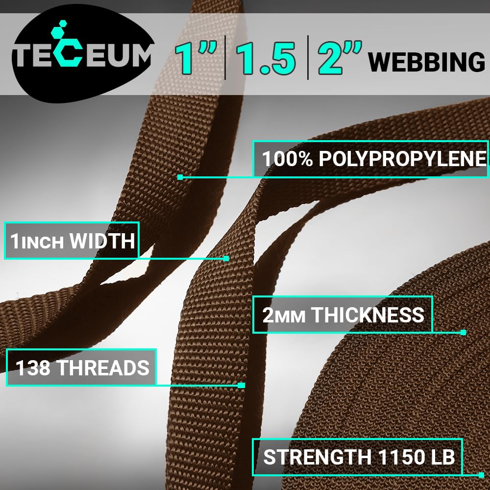 2" Inch Webbing – Brown – 50 Yards - image 2
