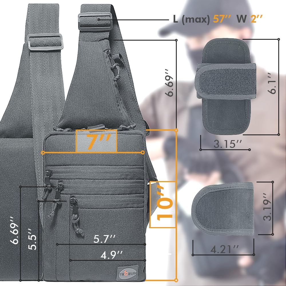 Tactical Bag with Patch - Gray - image 4