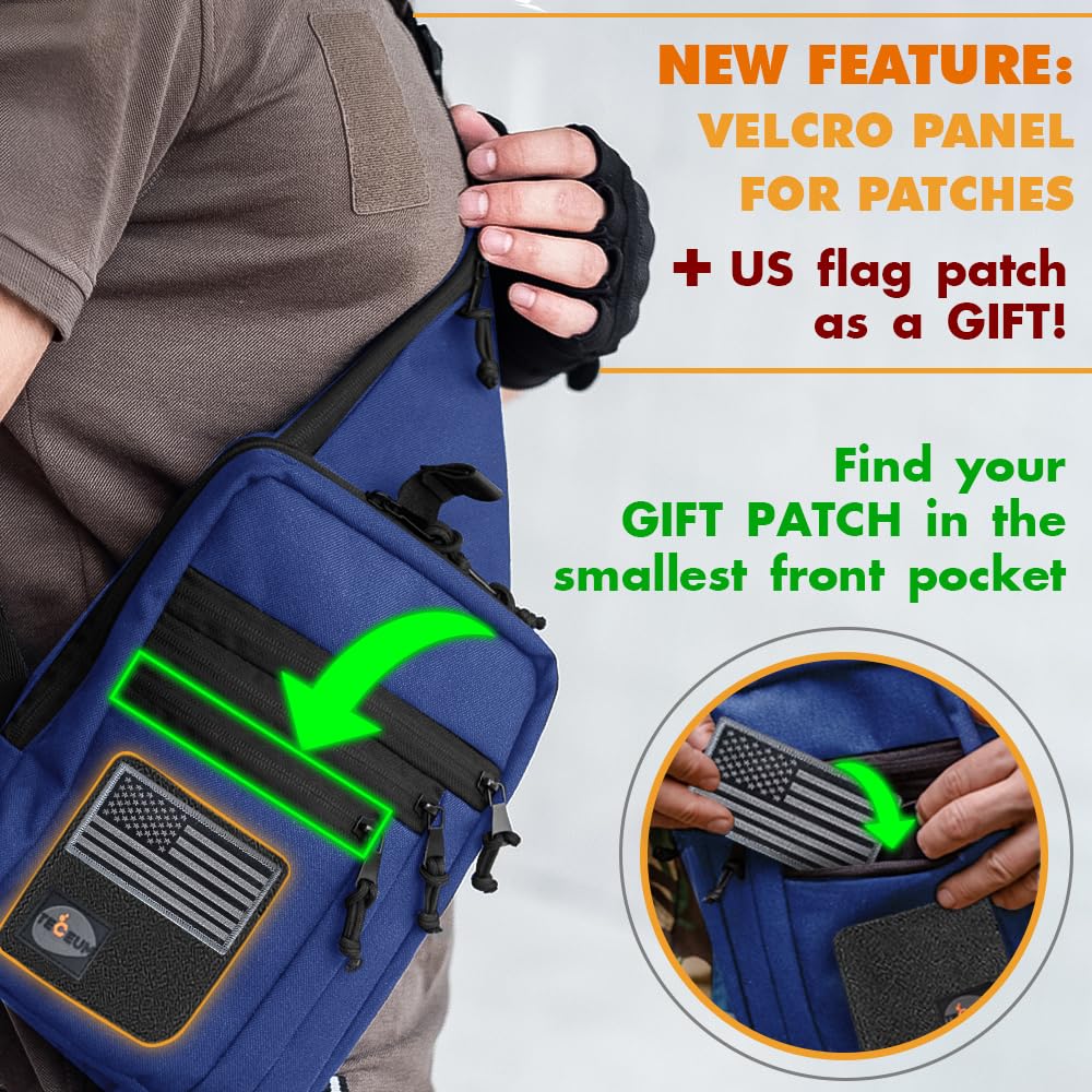 Tactical Bag with Patch - Blue - image 2