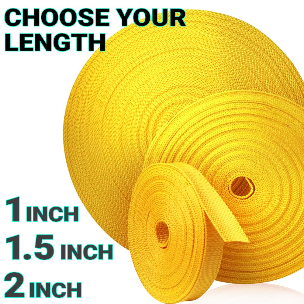 1 Inch Webbing – Honey Yellow – 25 Yards - image 9