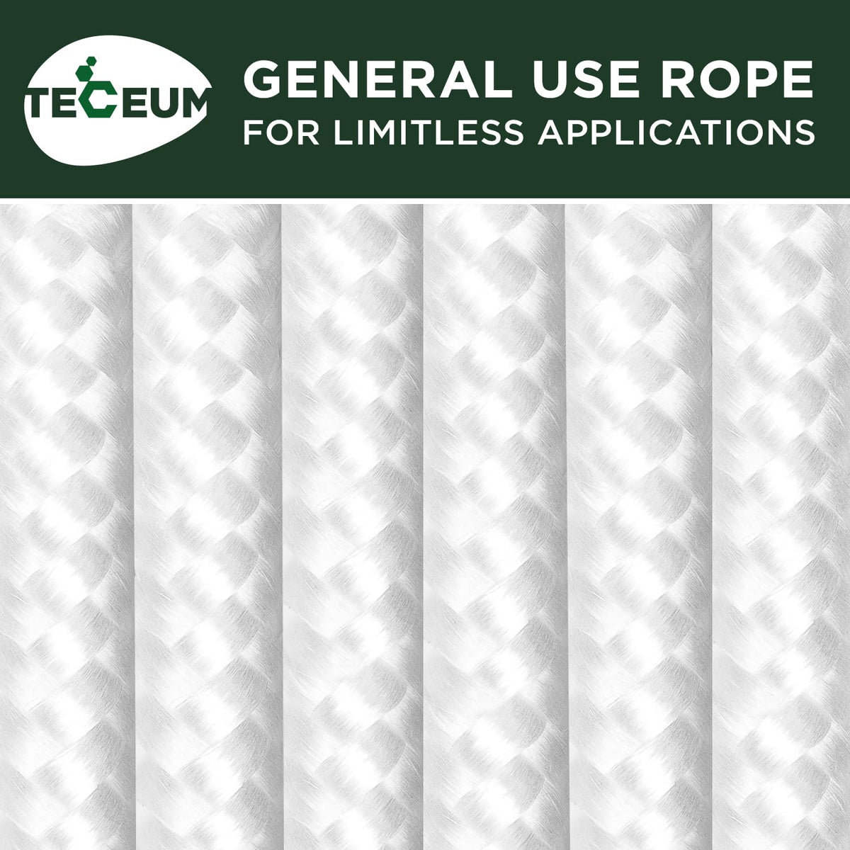 Rope Polypropylene 1/4" 90 ft White - image 9