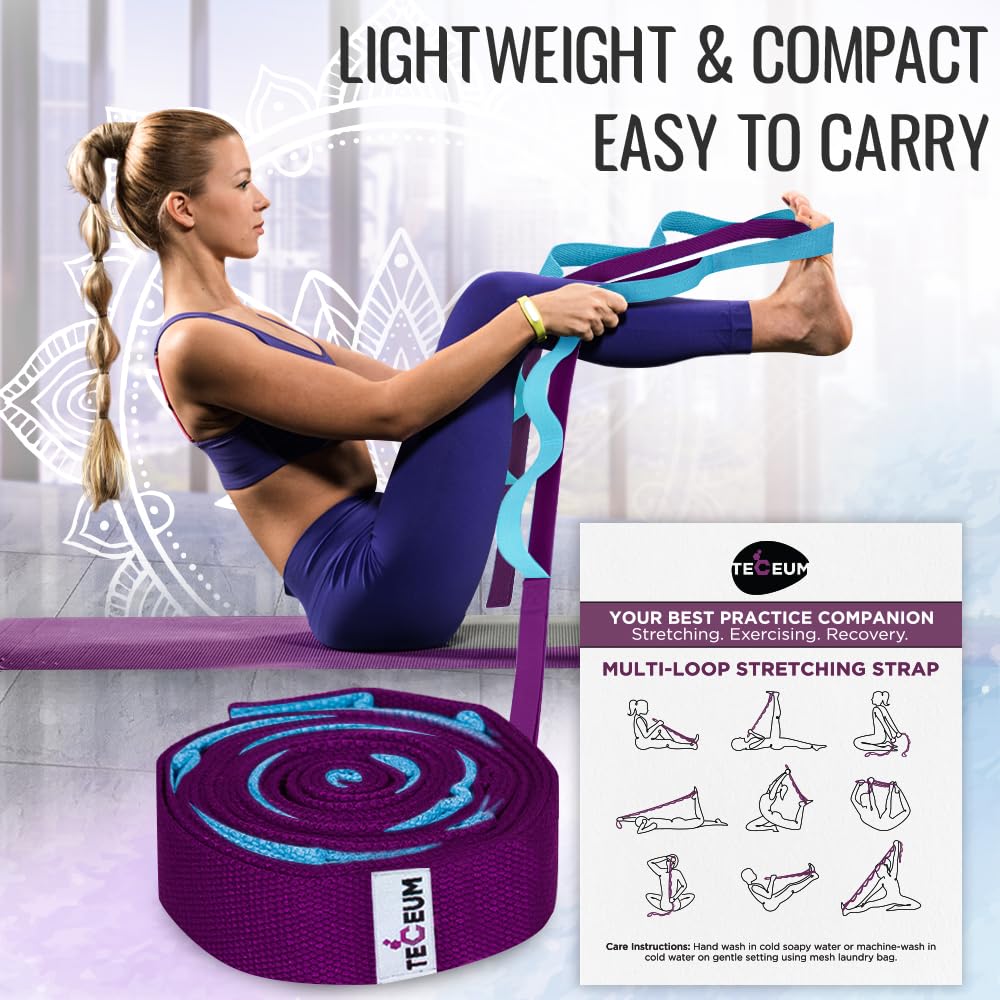 PT Stretching Loop Straps – Polycotton – Purple Blue – 1.5” - image 6