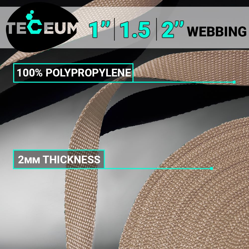 1 Inch Webbing – Beige – 25 Yards - image 2