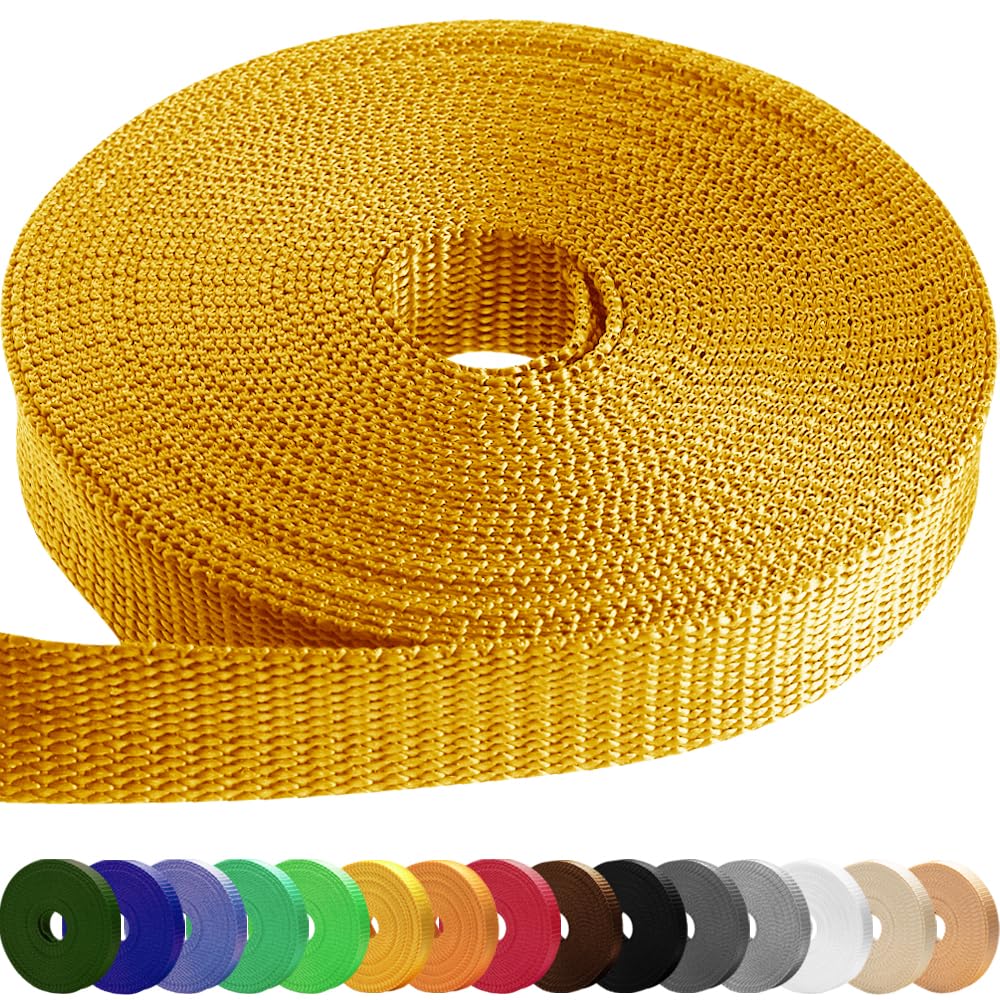 1 Inch Webbing – Gold (new) – 50 Yards - image 1