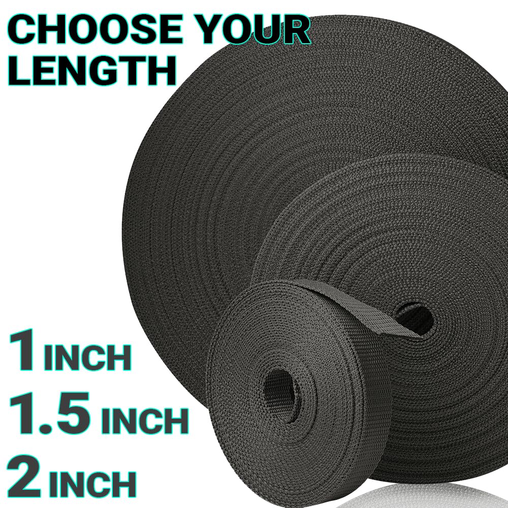 1 Inch Webbing – Dark Gray – 10 Yards - image 9
