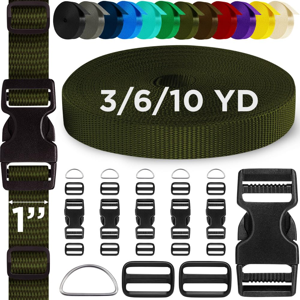 1" Buckles & Strap Kit – Khaki – 6 Yards - image 1