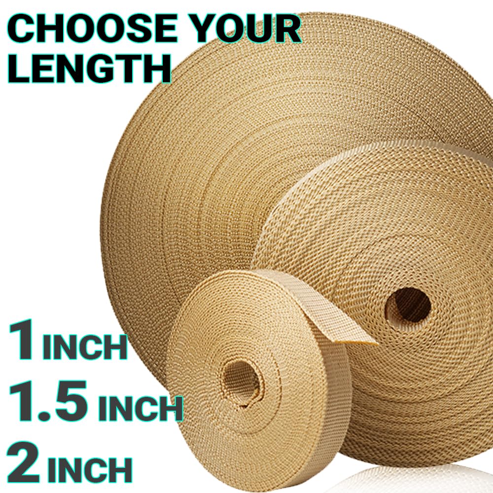 1.5" Inch Webbing – Caramel (prev Gold) – 25 Yards - image 9
