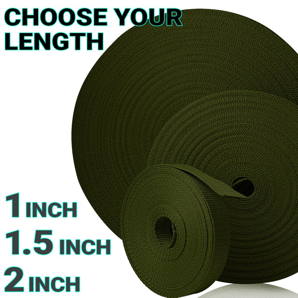 1.5" Inch Webbing – Khaki – 10 Yards - image 9