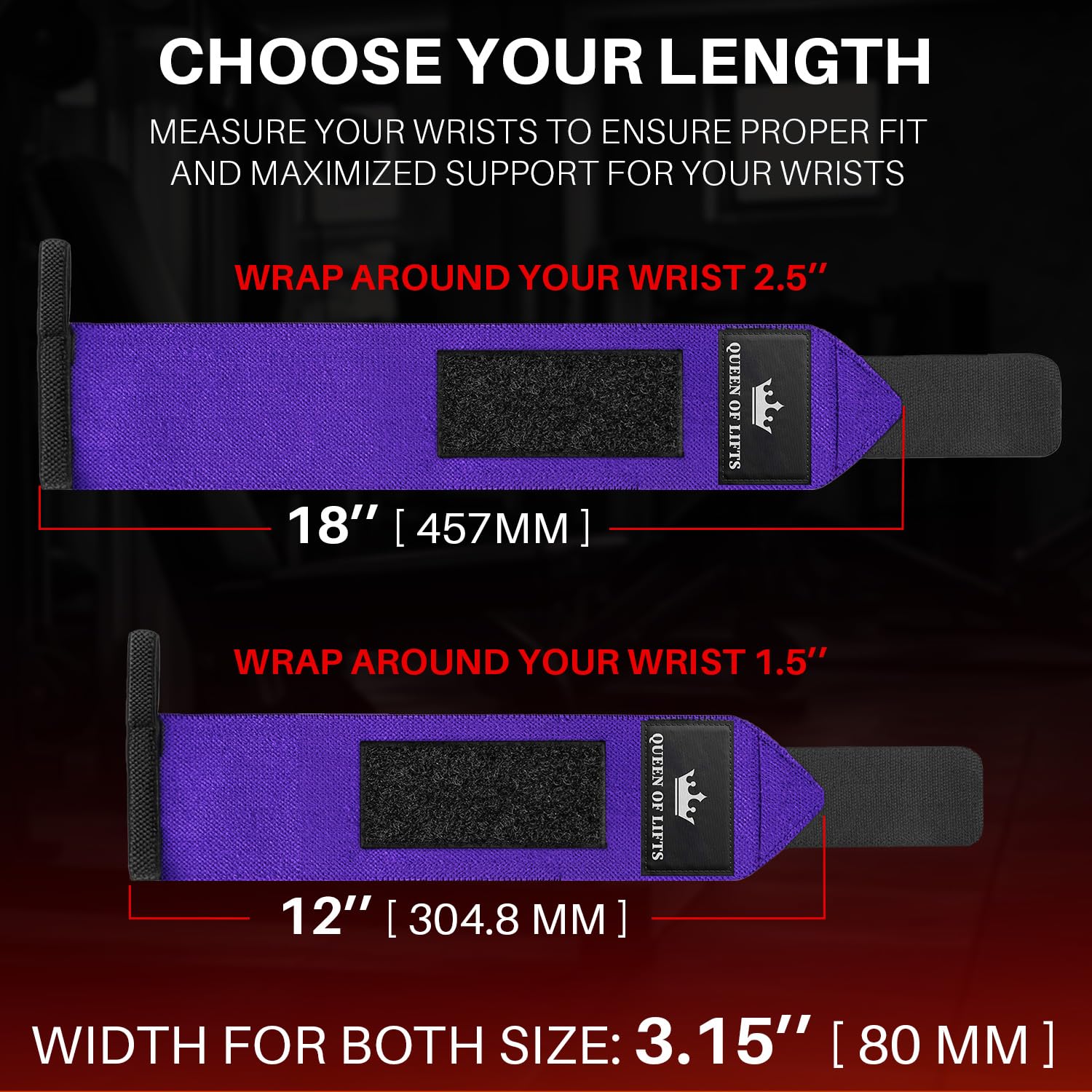 Wrist Wraps – Arms on Fire – Purple – 12 - image 5
