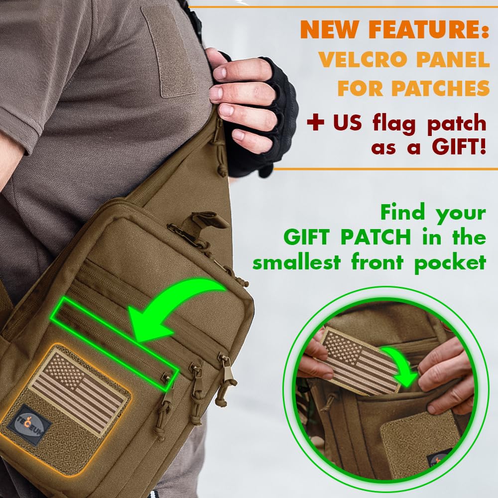 Tactical Bag with Patch - Coyote - image 2