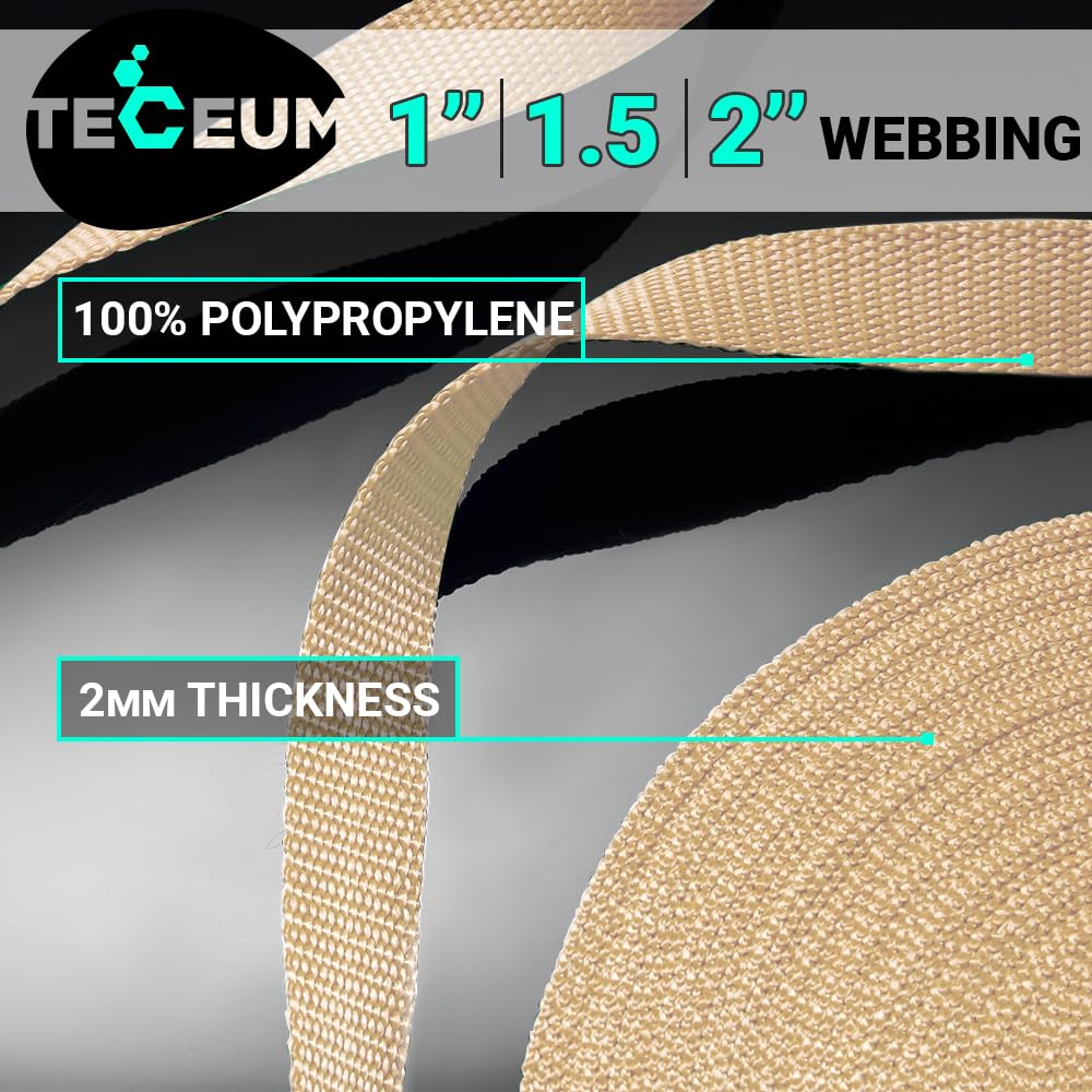 1 Inch Webbing – Champagne (prev. Cream) – 50 Yards - image 2