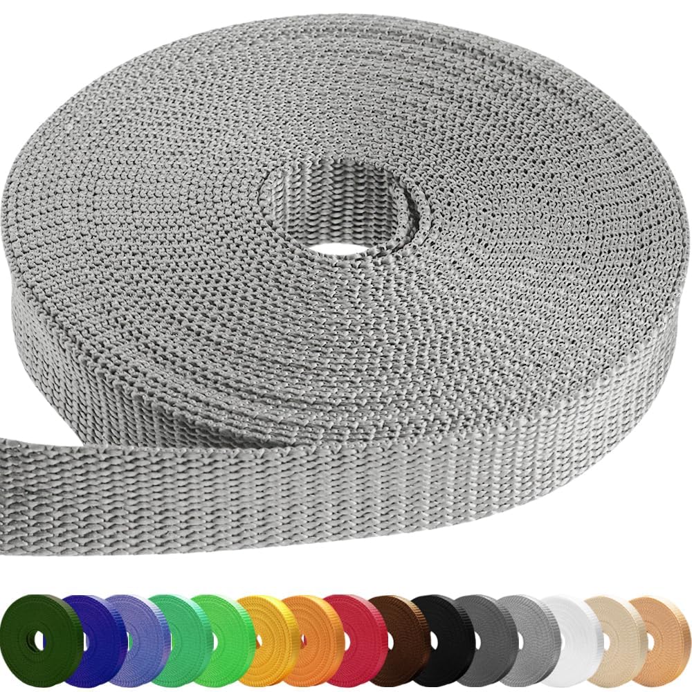 1.5" Inch Webbing – Light Gray – 10 Yards - image 1