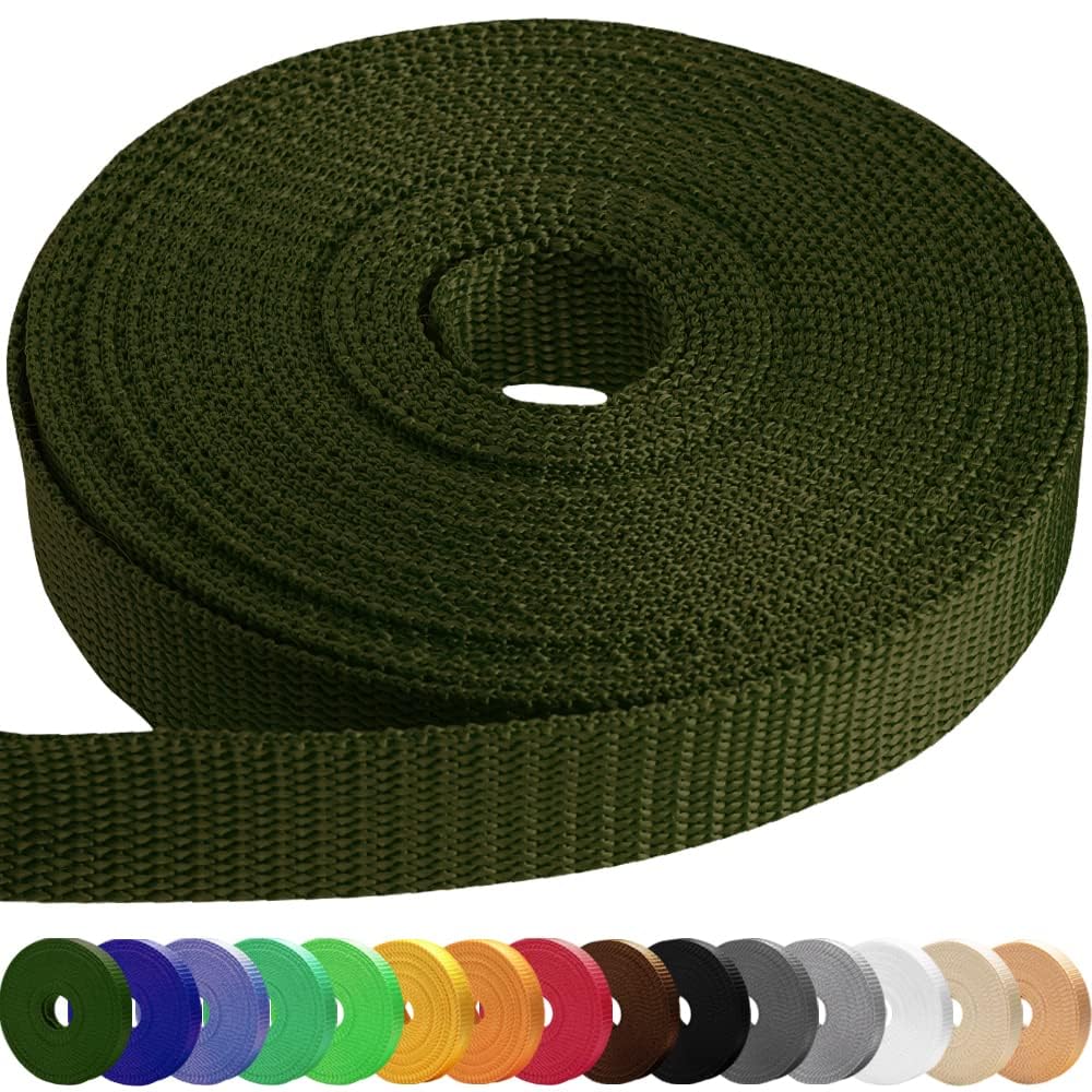 1.5" Inch Webbing – Khaki – 10 Yards - image 1