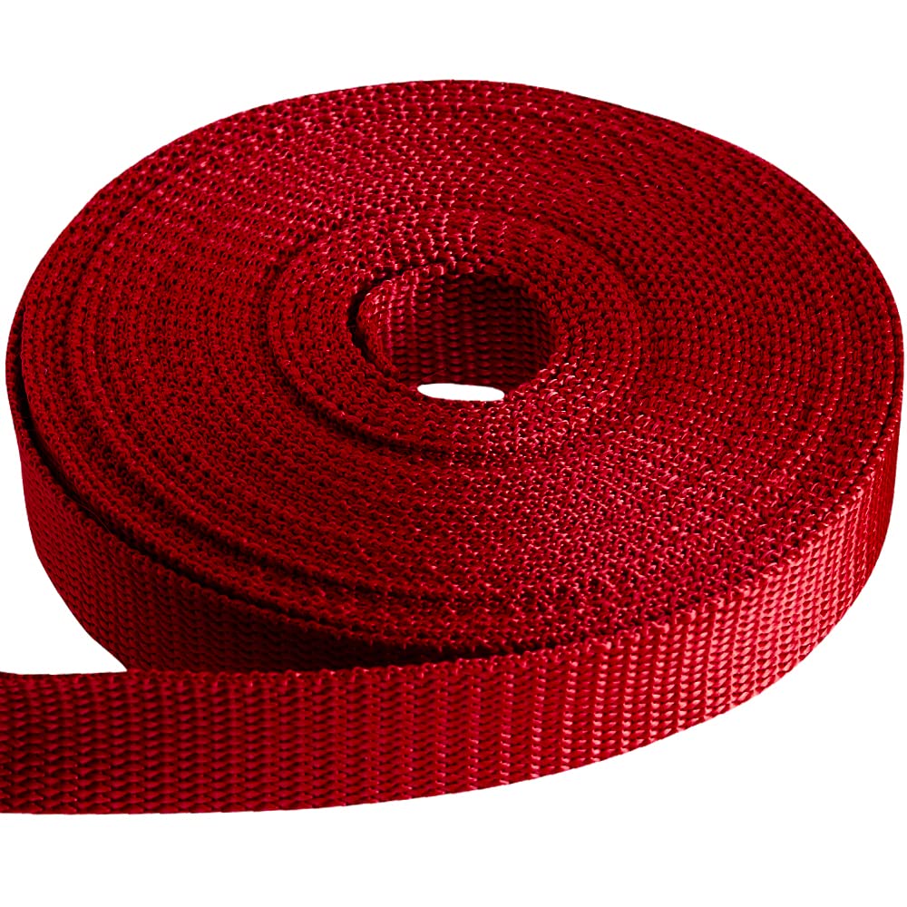 1 Inch Webbing – Red – 10 Yards - image 1