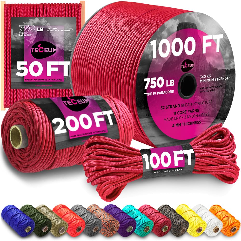 Paracord IV 750 Crimson – 200 ft - image 1