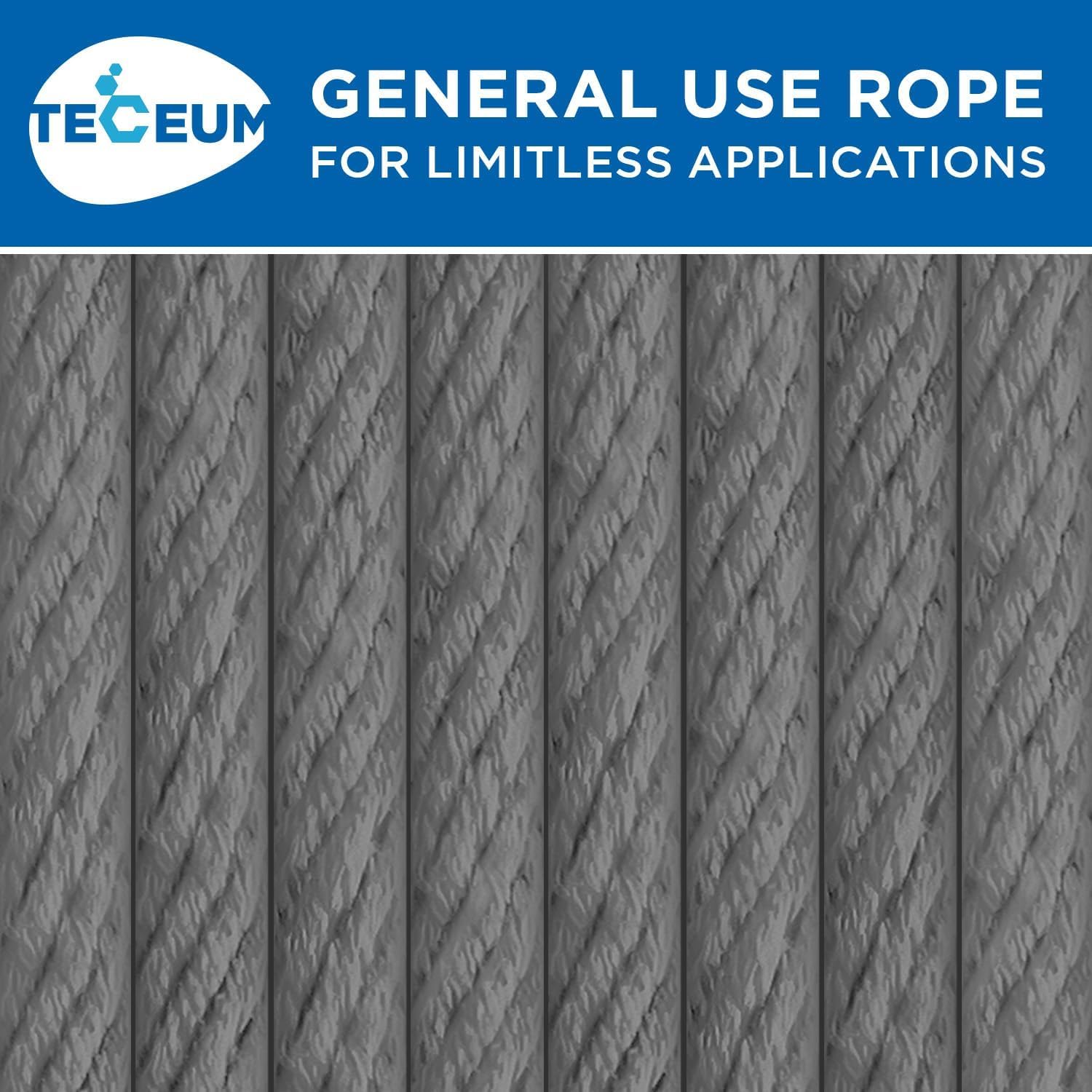 Rope Cotton 3/16" 50 ft Gray - image 9