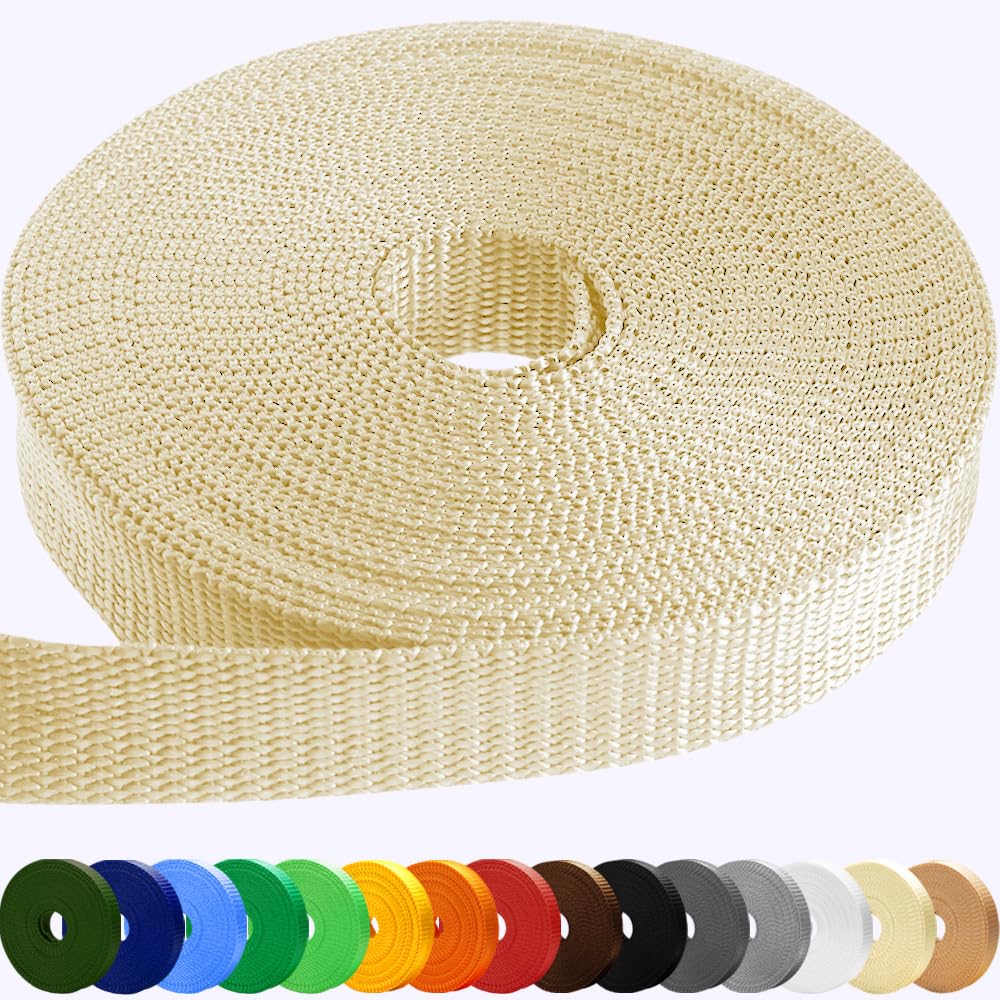 1 Inch Webbing – Cream (new) – 10 Yards - image 1