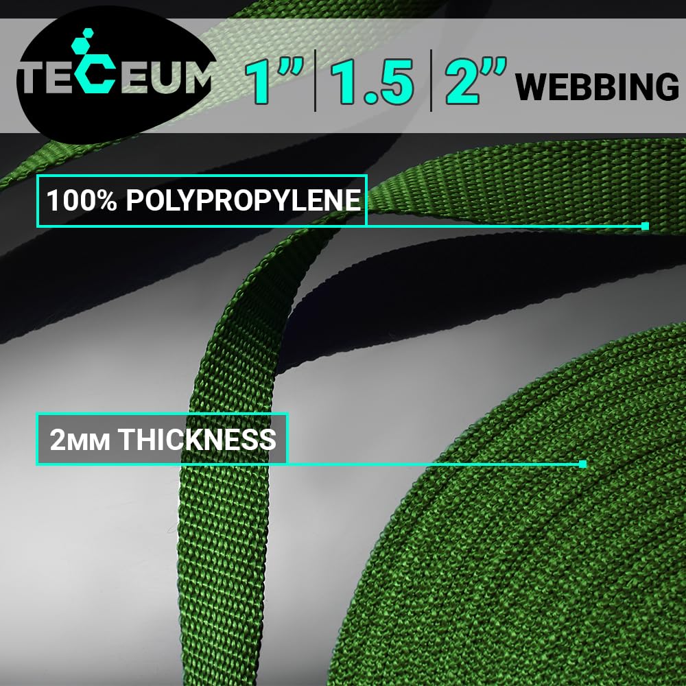 1 Inch Webbing – Hunter Green – 10 Yards - image 2