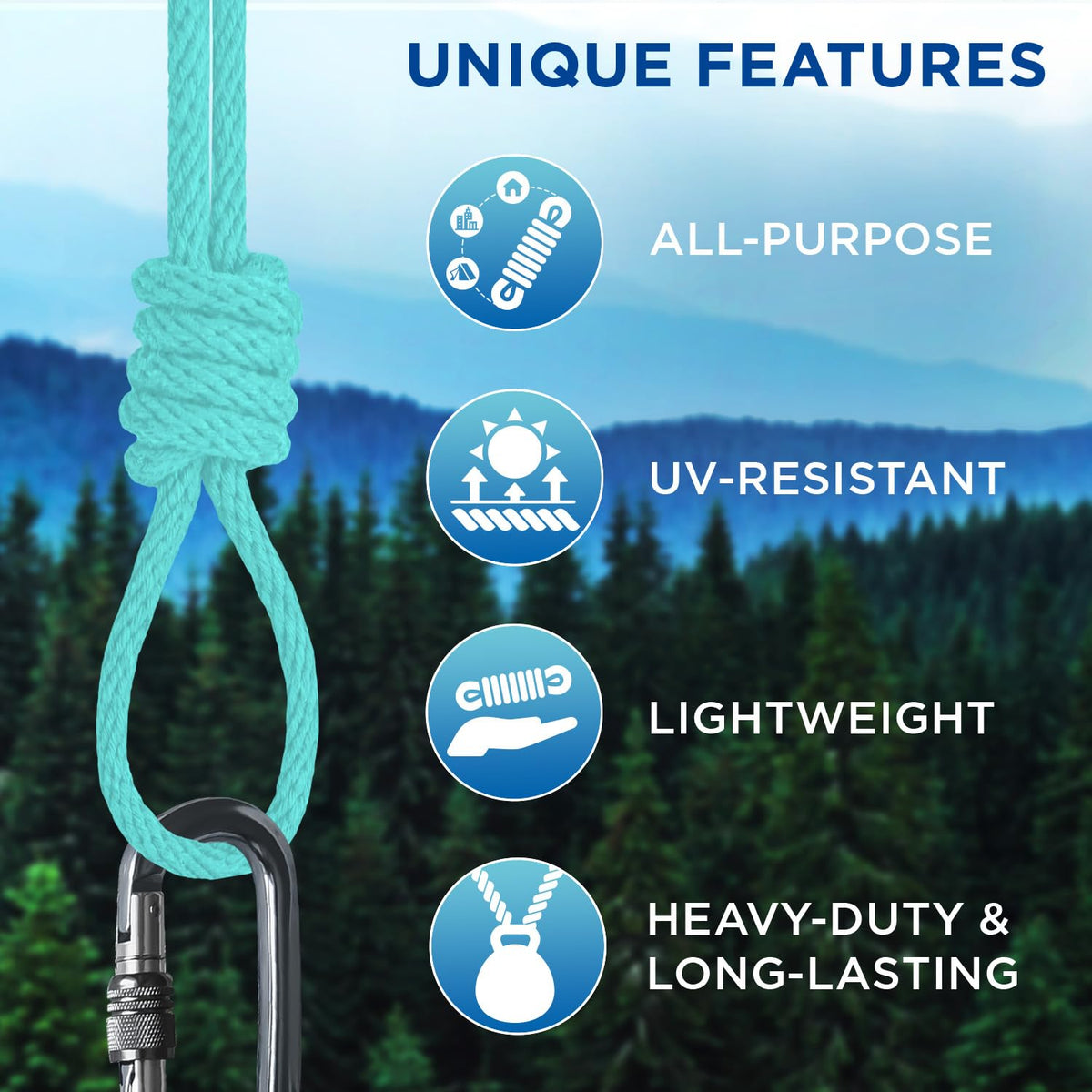 Rope Cotton 3/16" 100 ft Turqouise - image 4