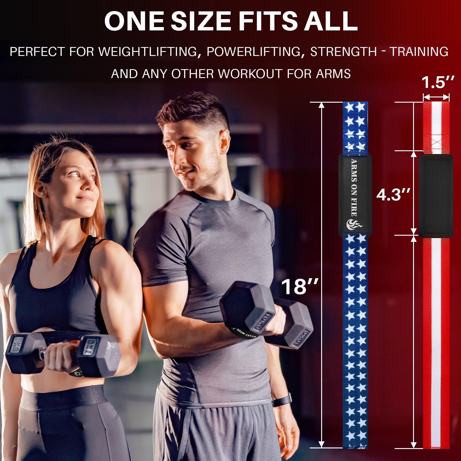Wrist Straps – Arms on Fire – US Flag - image 5