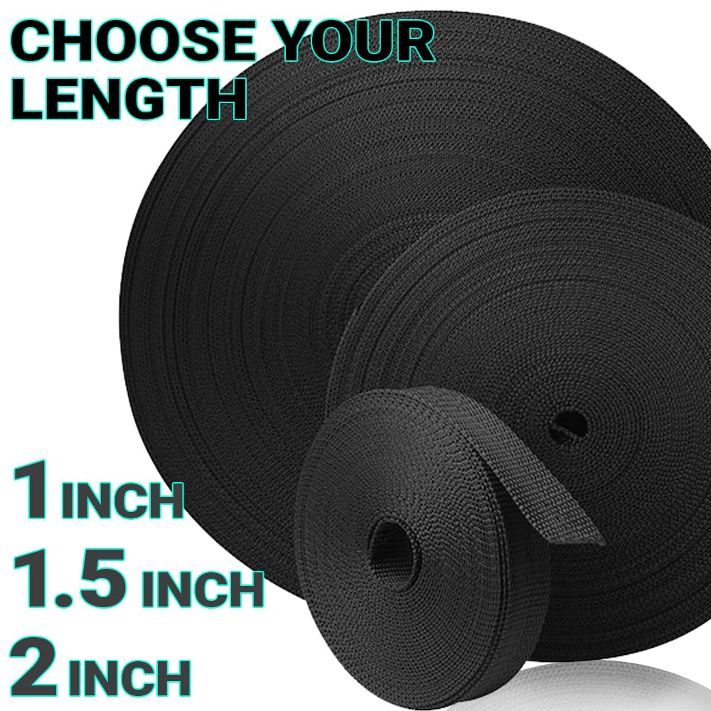 3/4 Inch Webbing – Black – 25 Yards - image 9