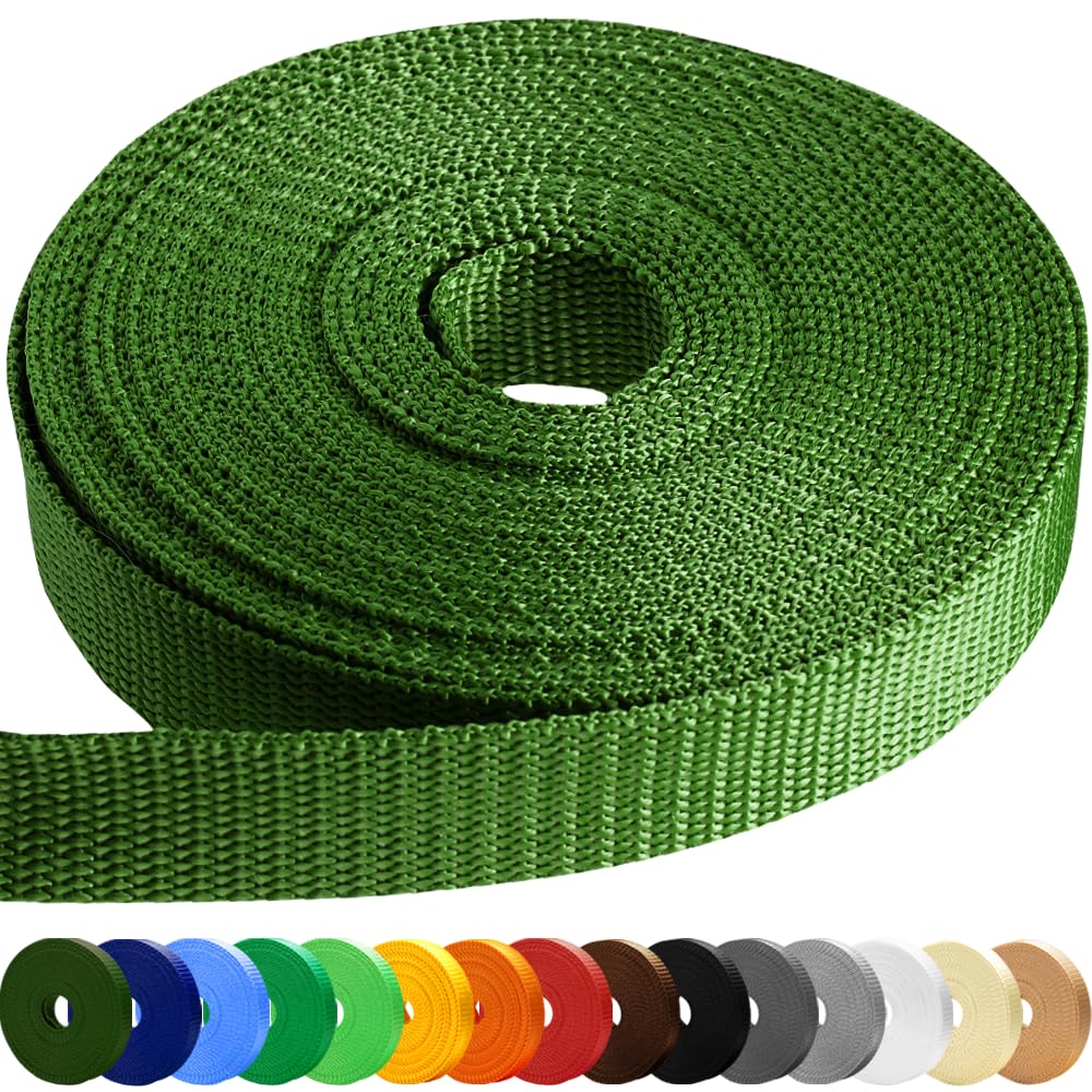 1 Inch Webbing – Hunter Green – 25 Yards - image 1