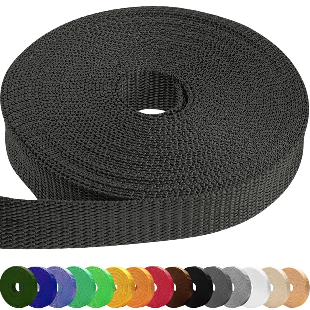 1.5" Inch Webbing – Dark Gray – 50 Yards - image 1