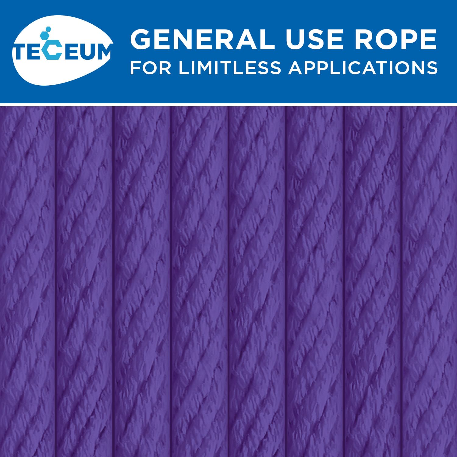Rope Cotton 3/16" 50 ft Purple - image 9