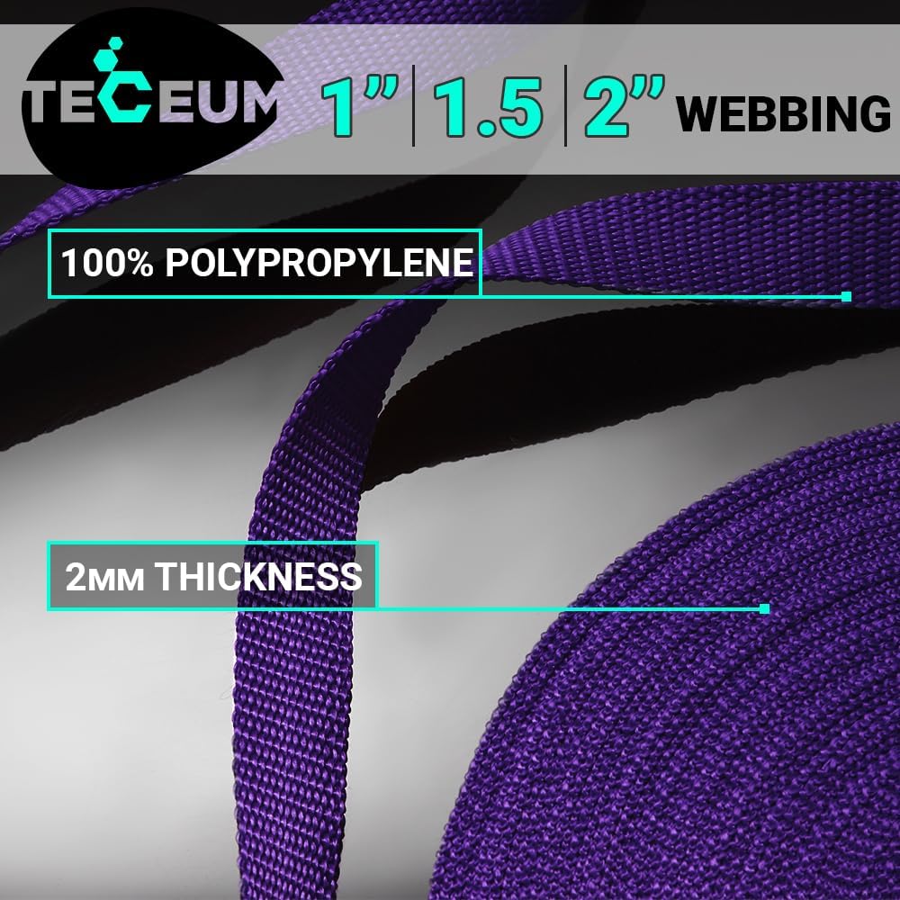 1.5" Inch Webbing – Dark Purple – 50 Yards - image 2