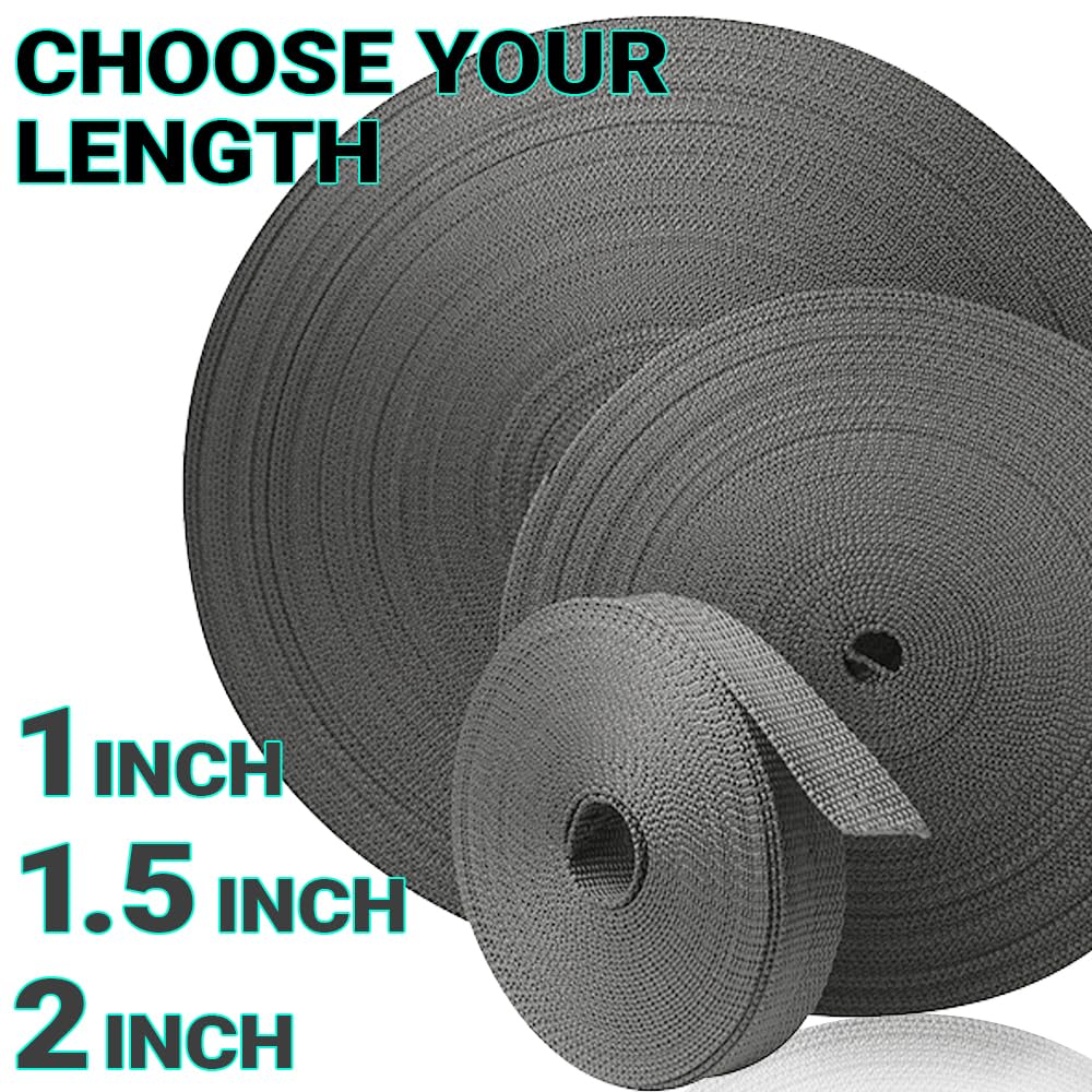 2" Inch Webbing – Charcoal – 10 Yards - image 9