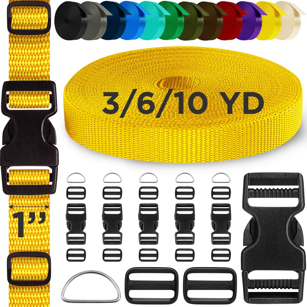 1" Buckles & Strap Kit – Honey Yellow – 6 Yards - image 1