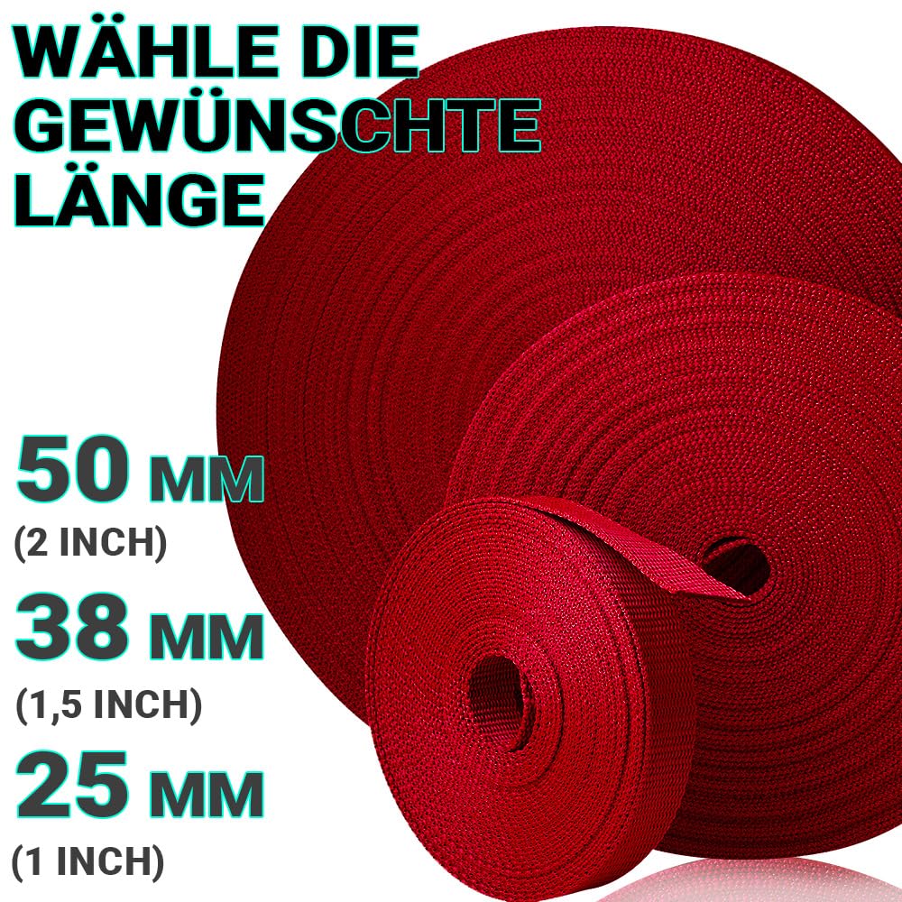 1 Inch Webbing – Red – 50 Yards - image 9