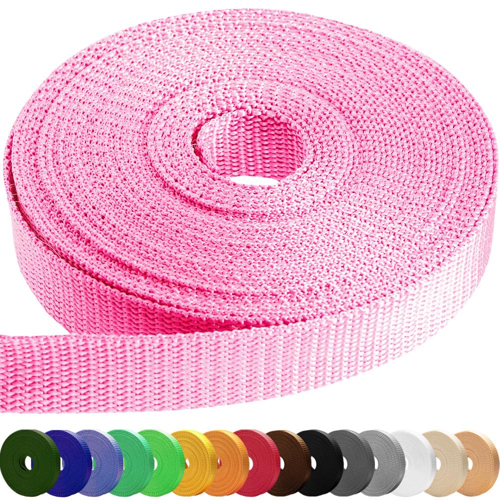 1 Inch Webbing – Pink – 10 Yards - image 1