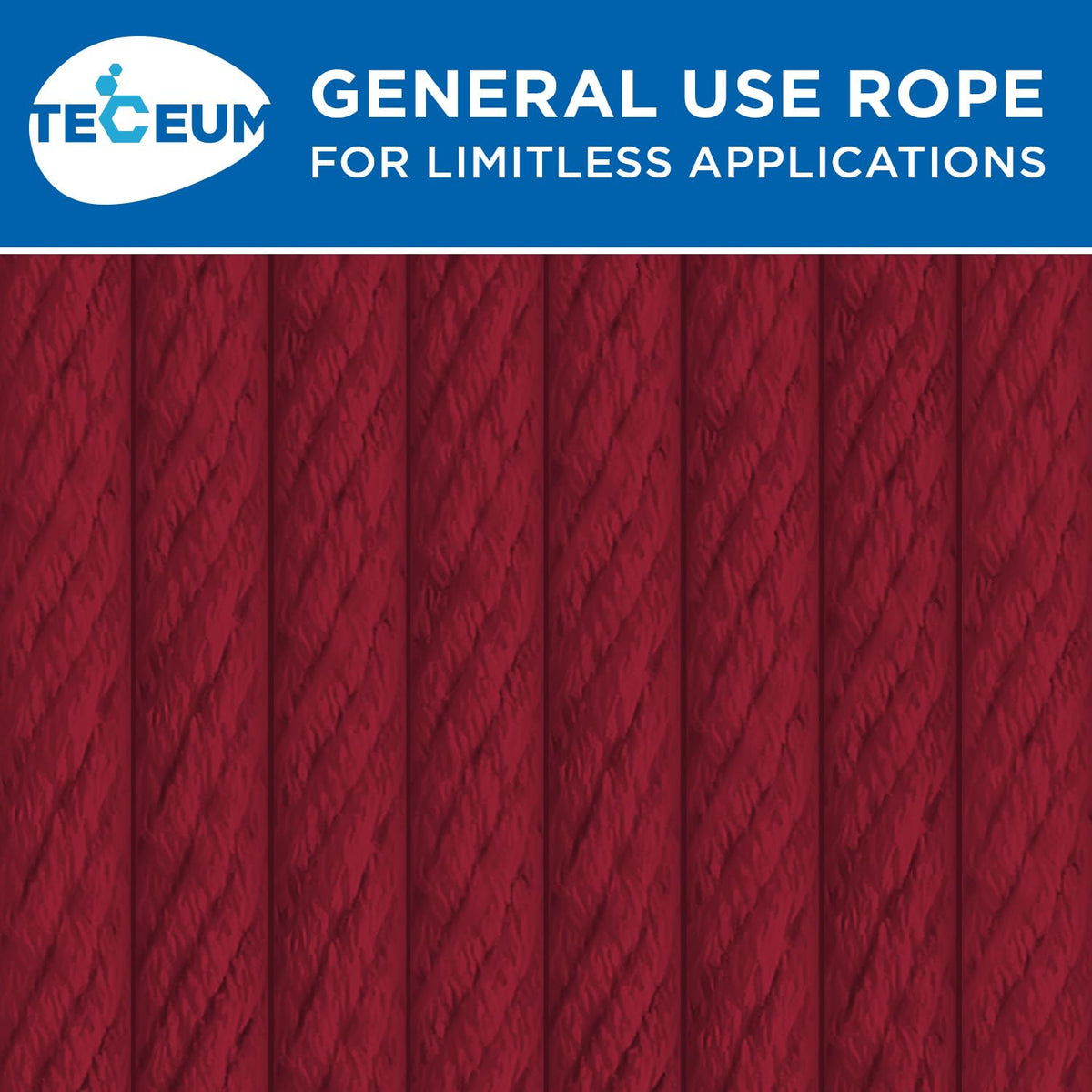 Rope Cotton 3/16" 100 ft Crimson - image 9