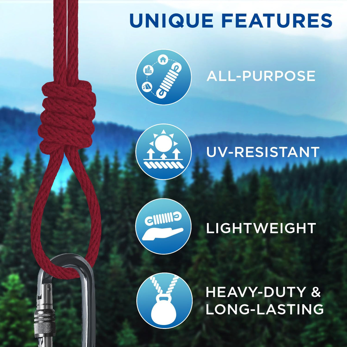 Rope Cotton 3/16" 100 ft Crimson - image 4