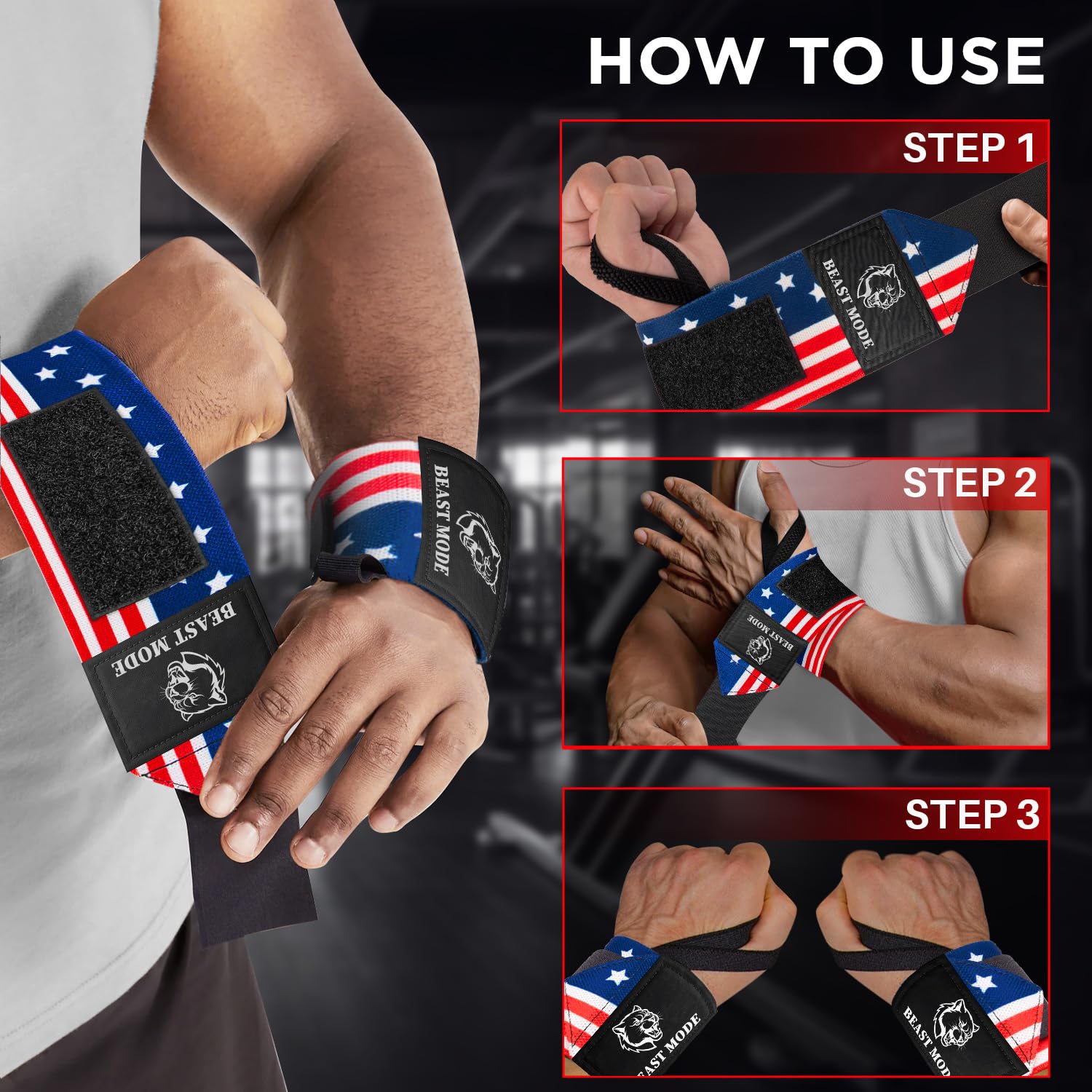 Wrist Wraps – Arms on Fire – US Flag – 18 - image 7