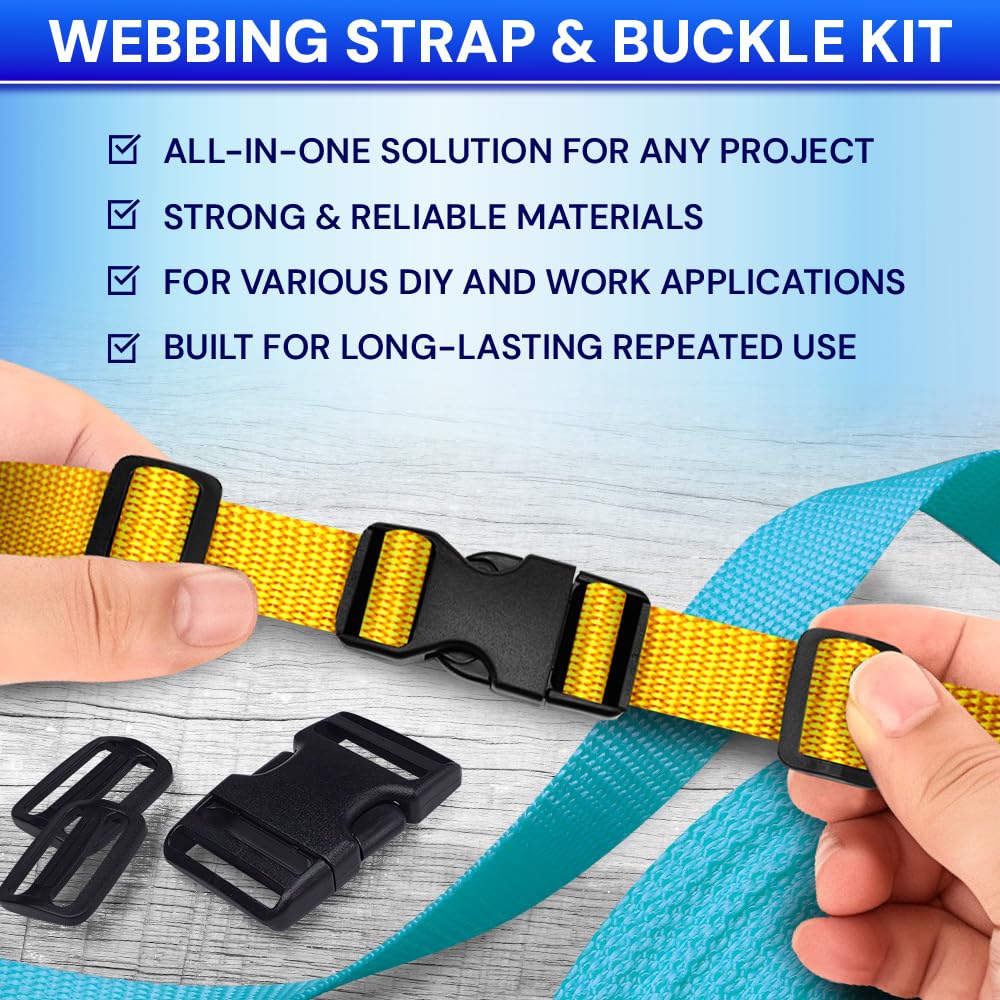 1" Buckles & Strap Kit – Honey Yellow – 6 Yards - image 2