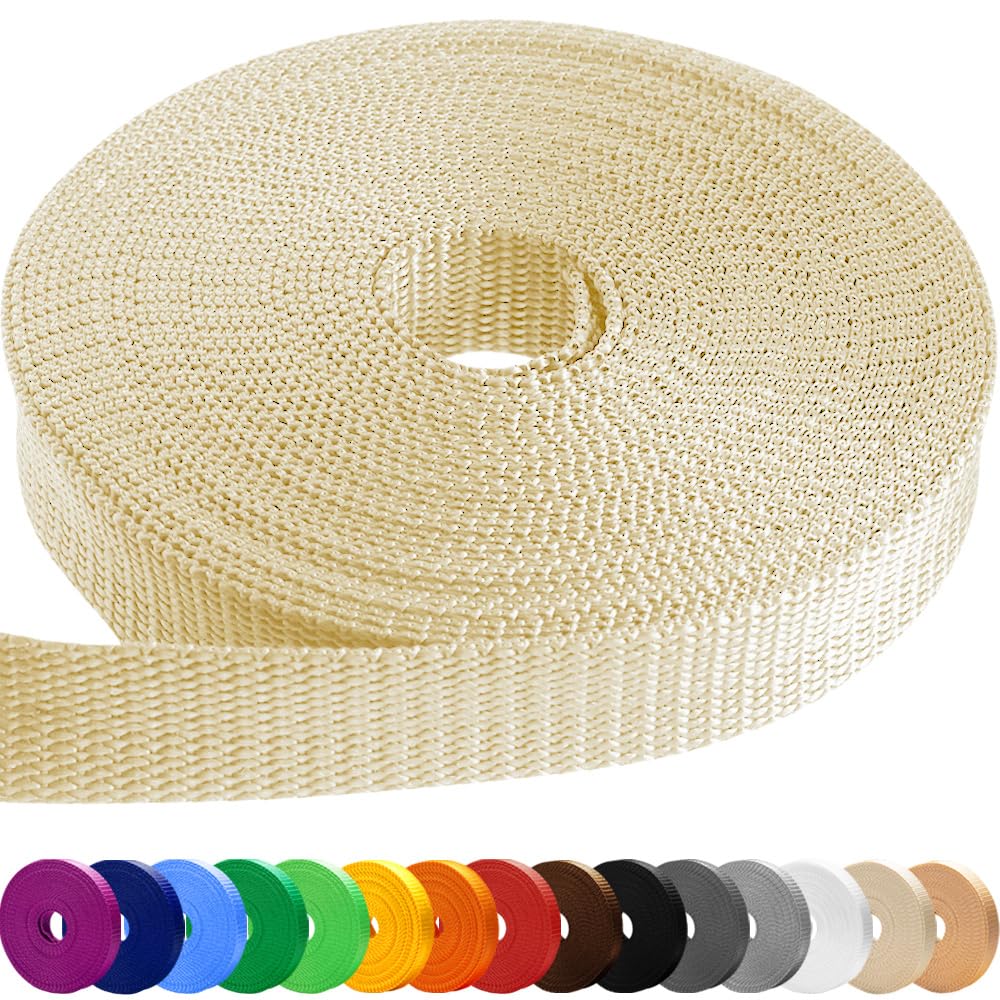 3/4 Inch Webbing – Cream (new) – 10 Yards - image 1