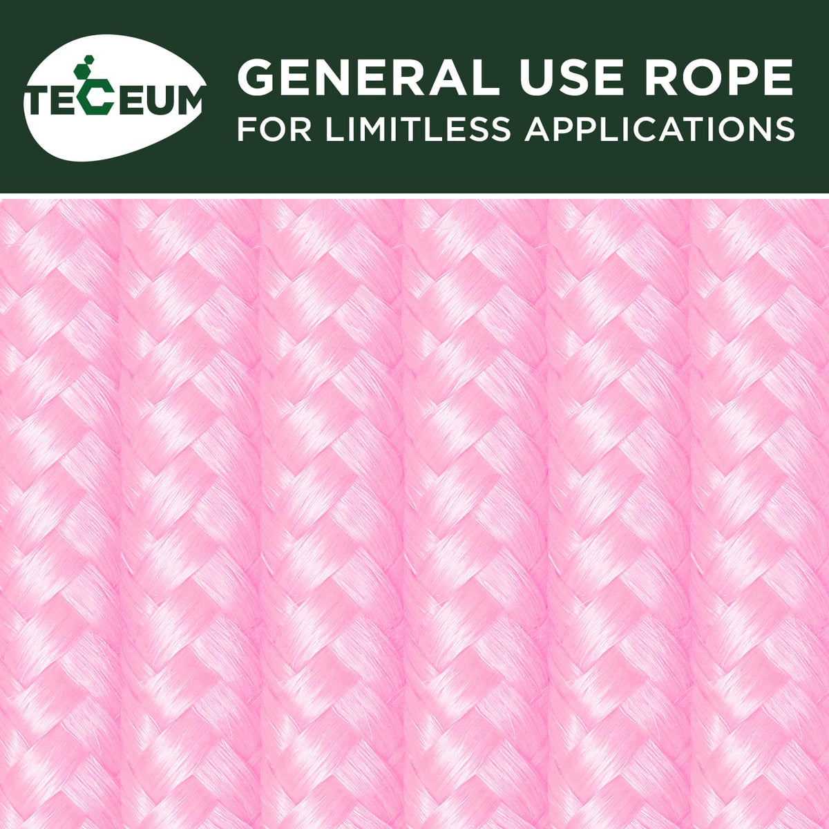 Rope Polypropylene 1/4" 90 ft Pink - image 9
